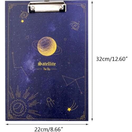 Creative Dream Starry Sky File Folder Clipboard A4 Writing Board School Supply