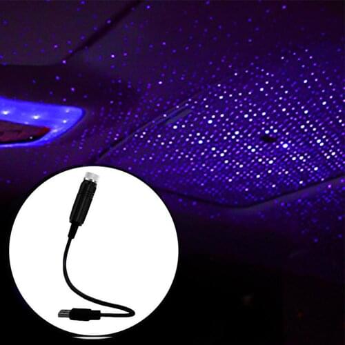 USB Atmosphere Star Sky Lamp Ambient Star Light LED Projector Purple Night Aquatic Light Adjustable Multiple Lighting Effects