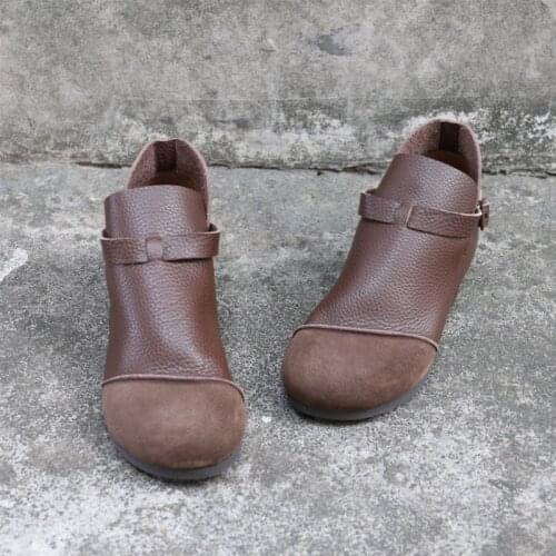 Womens Boots Genuine Leather Shoes 2019 Ladies Ankle Boots Womens Autumn Boots Female Footwear Fall