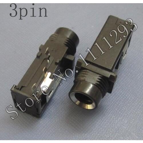 10pcs/lot 3-pin Audio Jack Connector for KTV power amplifier TV etc Audio port - 6.35mm