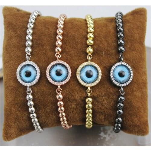 10pcs/lot New design colorful round eye connector cz bracelet,plated cubic zircon component,popular bracelet cheap wholesale