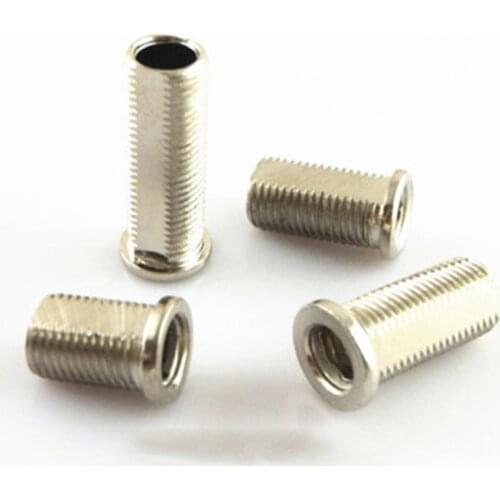 100pcs 15 20 25 30cm M10 Cut Edge Round Head With Cap Hollow Teeth Tube Screw Rod Track Connector Lighting Accessories