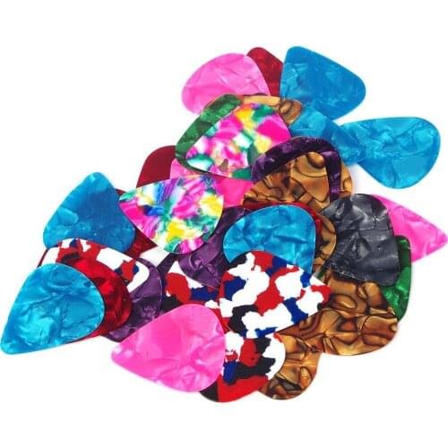 100Pcs Guitar Picks 0.46/0.75/1.2mm Guitar Picks Celluloid Smooth Wear Resistant Guitar Pick Accessories