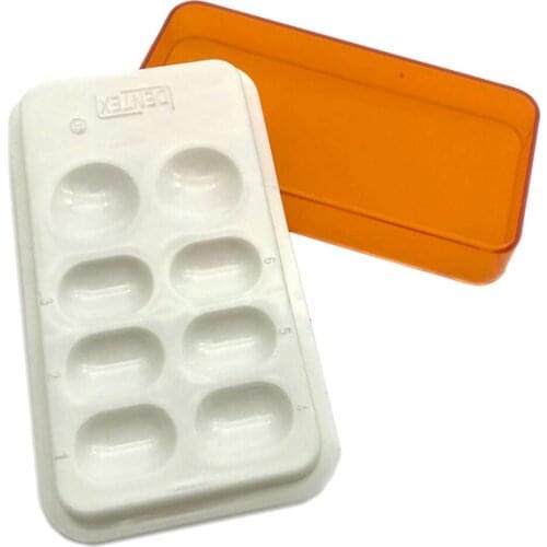 1x Synthetic Resin Teeth Shading Light Box 9.5x5x1.6cm With Lid Accs