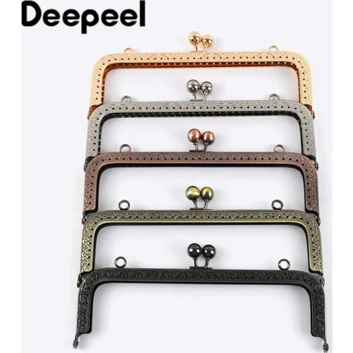 2/5pcs Deepeel 20CM Square Embossed Purse Frame for Bag DIY Sewing Brackets Material Hardware Wallet Kiss Clasp Accessory BS189