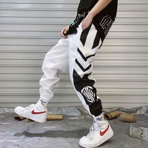 2021 Streetwear Hip Hop Joggers Pants Men Loose Harem Pants Ankle Length Trousers Sport Casual Sweatpants White Techwear M-2XL
