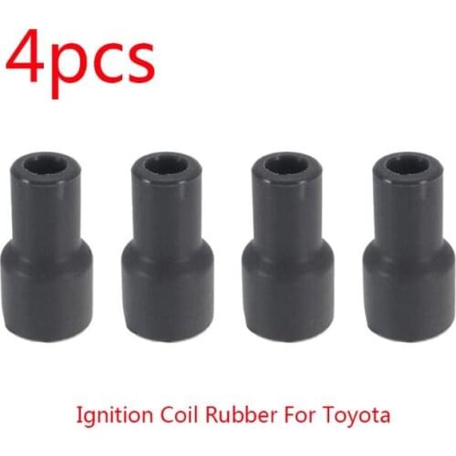 4pcs 90919-11009 Ignition Coil Rubber Boots Cover Plug Cap for T~oyota Yaris