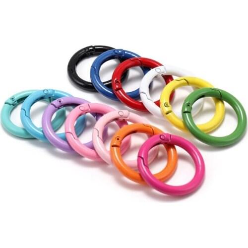 DIY key accessories key ring O-shaped buckle ring buckle opening and closing ring metal color key ring Luggage materials