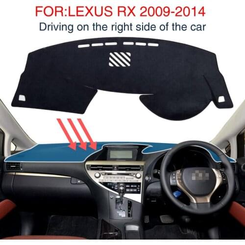 Dash Mat for LEXUS RX2009-2014 RX270/350/450/300/330 Anti-Slip Dashmat Protective Black Carpet Car Dashboard Pad