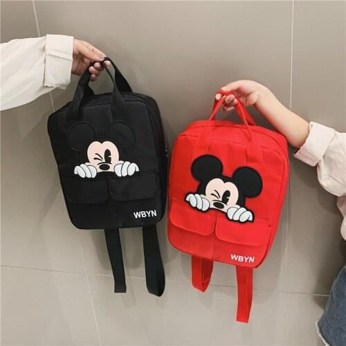 Disney childrens backpack girl cute baby out travel mini shoulder kindergarten bag Korean cartoon Mickey bookbag back pack