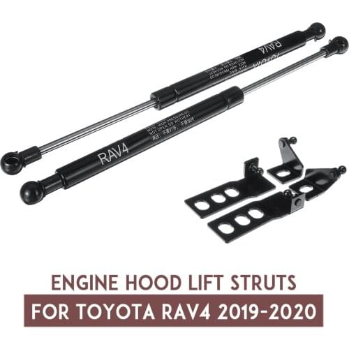 For Toyota RAV4 2019 2020 Car Front Engine Hood Lift Support Rod Front Engine Bonnet Cover Gas Shock Strut Bars Damper Hood Lift
