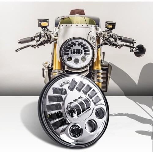 DOT Approved 7 Inch LED Round Adaptive Motorcycle Headlight with Hi/Lo Beam Projector moto Round LED Headlamp for Harley