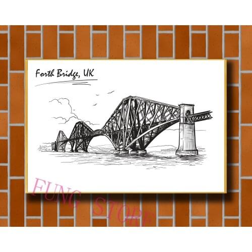 K107 Retro European Buildings Manuscript Picture Custom Silk Poster Home Deco Wall Art Christmas Gift