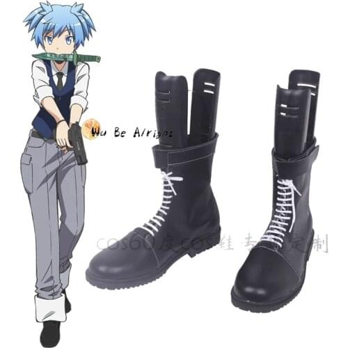 Assassination Classroom Shiota Nagisa Cosplay Shoes Boots Halloween Carnival Cosplay Costume Accessories Custom-Made