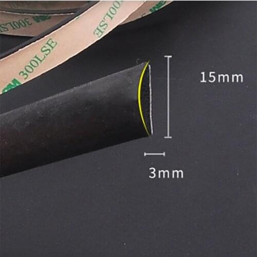 5M 16FT Adhesive Universal Rubber Weather Strip Pickup Truck Bed Rubber Tailgate Seal Kit EPDM Sound Insulation