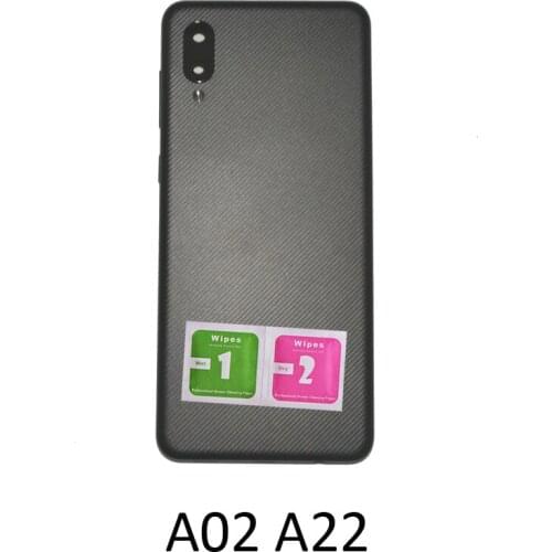 New Housing Frame Cover For Samsung A02 A022F A02M A022 Original Phone Chassis Back Cover Rear Panel Door With Buttons Lens
