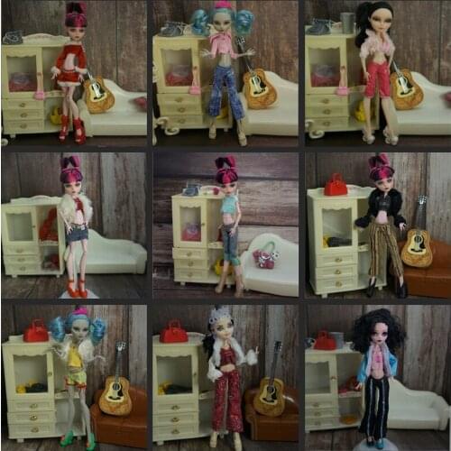 Fashion Doll Clothes Set for Bratz Dolls Outfits Short Top Shirt Dress Pants Trousers Skirt For Monster High Doll 1/6 Toys