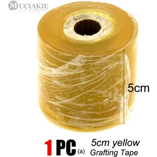 MUCIAKIE 5CM/1.97INCHx100m Green Yellow Stretchable Grafting Tape Moisture Barrier Clear Floristry Film Garden Tools