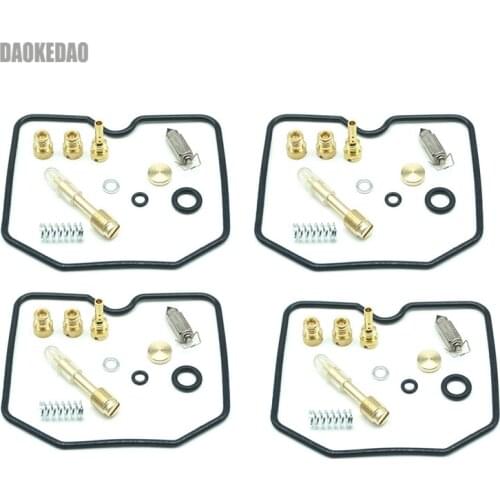 4 Carburetor Repair Kit for Kawasaki ZL600 Eliminator ZL 600 1995-1997 Carb Seal Main Slow Jets Air Mixture Screws Float Valves