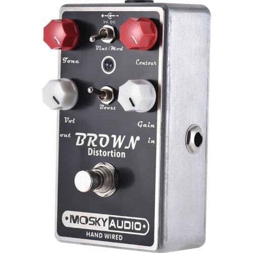 MOSKY BROWN Distortion Guitar Effect Pedal Full Metal Shell True Bypass High Quality Distortion Effect Guitar Pedal