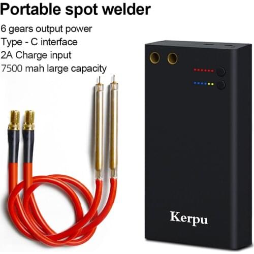 7500mAh 6Gears Portable Mini Diy Spot Welder Spot Welding Machine Nickel Tape Strip For 18650 Battery Holder Cold Machine