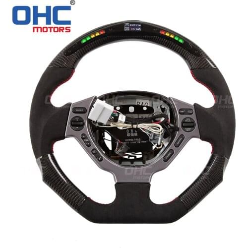 Real Carbon Fiber LED Steering Wheel compatible for GTR 35 OHC Motors