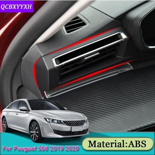 Car-styling ABS Car Air Conditional Outlet Sequins Internal Decoration Auto Stickers Cover Accessories For Peugeot 508 2019-2021