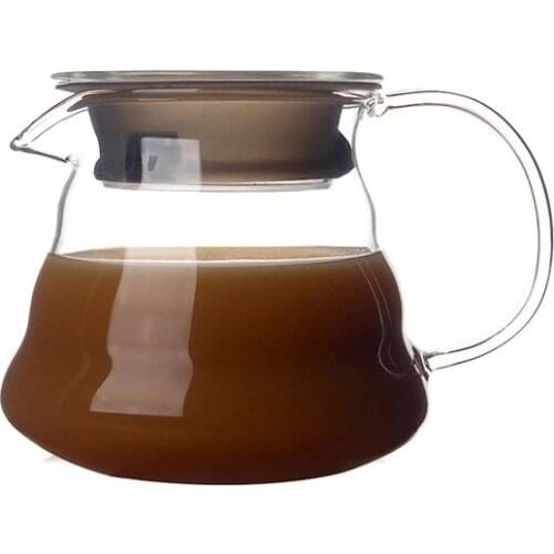 1PC 350ml 500ml 650ml high temperature resistant glass coffee teapot coffee herbal teapot with hand clouds JQ 1073