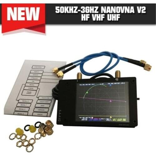 50kHz-3GHz NanoVNA V2 HF VHF UHF Vector Network Antenna Analyzer+LCD+Battery Standing Wave Digital Screen Shortwave