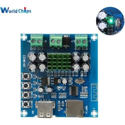 XH-M422 DC12-24V TPA3116D2 50W + 50W Bluetooth 4.0 Amplifier Board Module With Bluetooth U Disk TF Card Player C3-001