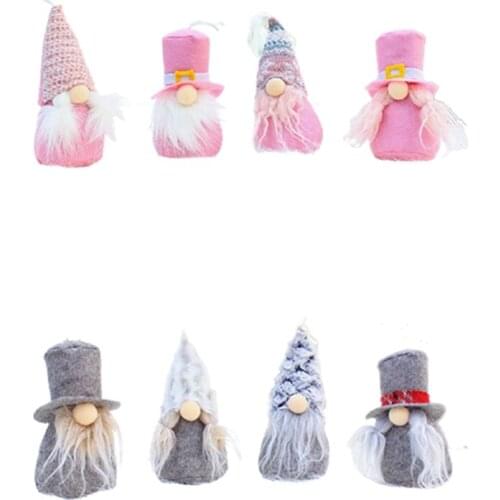 HOT SALE Christmas Pendant White Beard Faceless Doll Santa Claus Figurine Christmas Decorations