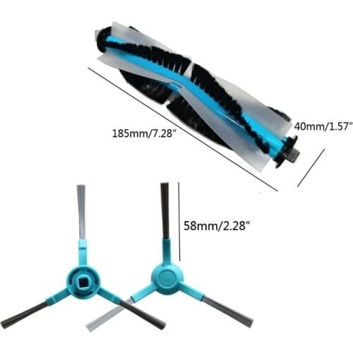 1 Set Vacuum Cleaner Spare Parts Roller Main Brush Dust Hepa Filter Side Brush Mop Pad for Conga 1290 1390 Replacement D0AB