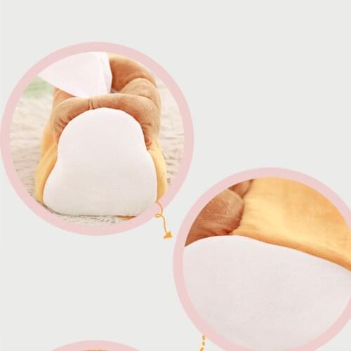 1pc Tissue Box Bread Toast Plush Storage Case suitable for home and car etc