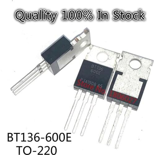 10pcs/lot BT136 New Triac BT136-600E TO-220