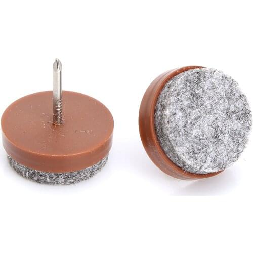 10 Nail-on Slider Glide Felt Pads Anti Vibration Raise Height Wooden Furniture Mats Nonslip Table Chair Leg Cups Floor Protector