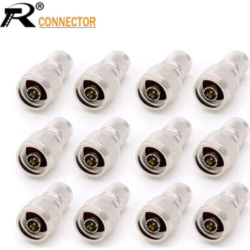 12/50/100pcs TNC Male Plug to N Male Plug RF Coaxial Antennas Straight Connector for WiFi Router Radios