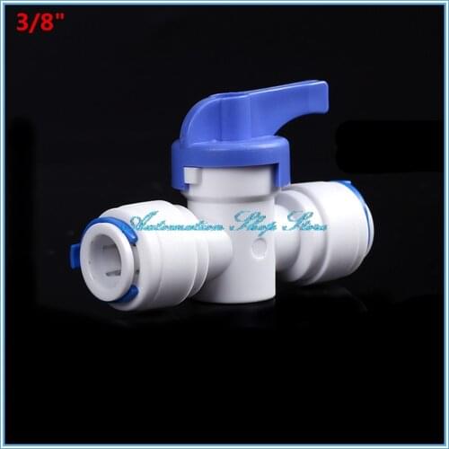 5Pcs Equal Straight Water purifier 3/8" OD Hose Quick Connection Ball Valve RO Water Reveser Osmosis Aquarium System Fittings