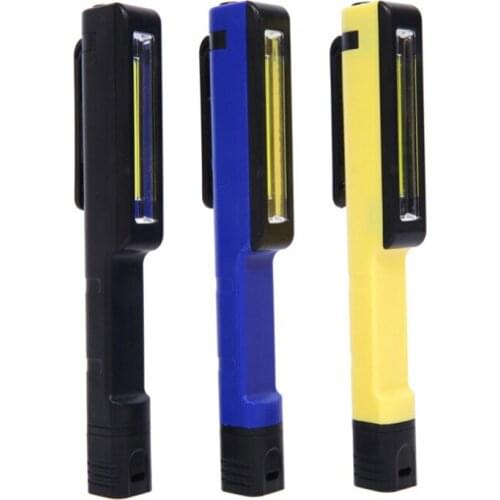 50pcs/lot Mini Magnetic COB LED Inspection Penlight Work Light Pocket Flashlight Portable Outdoor Lighting Camping Lamp