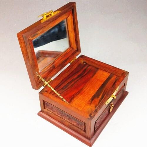 Wooden House plain red wood jewelry box red wood carving furniture ornaments as gifts cents dressing jewelry box