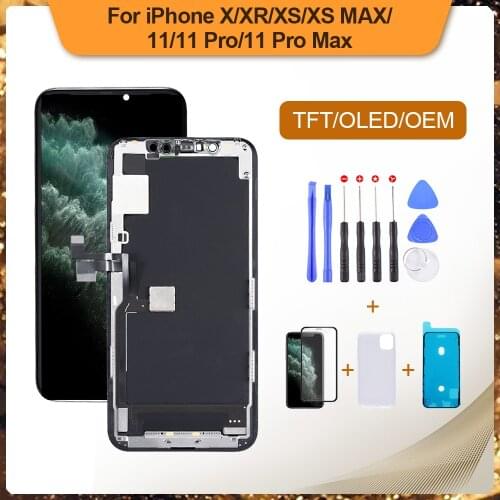 Grade A+ Display For iPhone X XR XS Screen XS MAX 11 LCD Touch Screen Display With 3D Touch Assembly Replacement No Dead Pixel