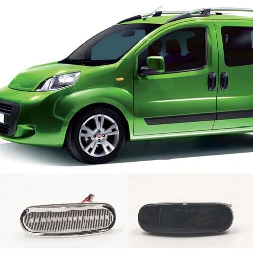 For Fiat Panda Punto Evo Stilo Qubo Peugeot Citroen Lancia Musa(350) Dynamic Smoke LED side marker light turn signal lamp