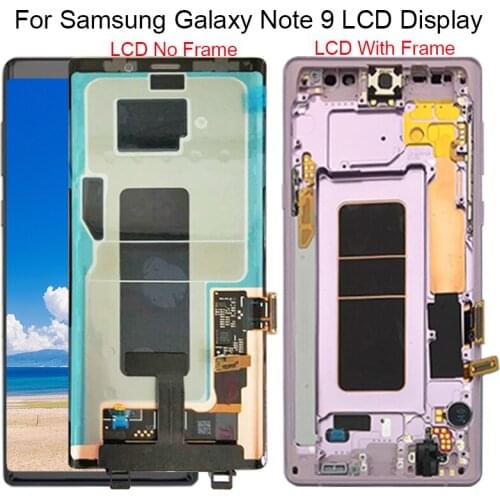 For Samsung Galaxy Note 9 N960 N960F N960D N960DS LCD Display Touch Screen Digitizer Assembly with Frame Assembly Replace 100% T