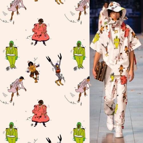 Customized European and American brand digital printing fabric for sewing of clothing luggage bedding and tablecloth