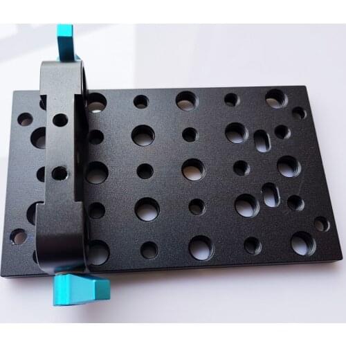 Tripod Mount Cheese Plate Railblock Rod Clamp fr DSLR Rig Cage Rail System Light