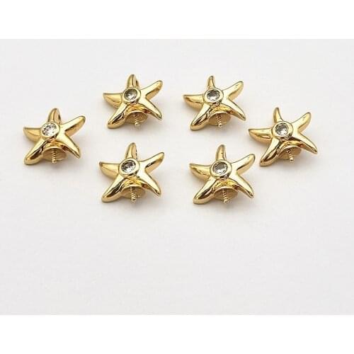 New arrival! 12x13mm 100pcs Cubic Zirconia Star shape Charm for Earring DIY Making, Jewelry Accessories Findings & Component