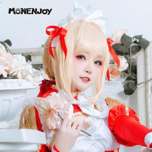 Monenjoy Fate Grand Order Nero Claudius Cosplay Wig Emperor of Roses FGO Cos Hair