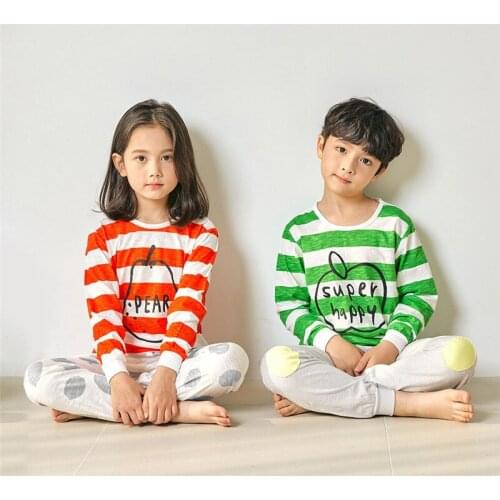 Childrens Homewear Suits 2021 Spring Summer Kids Boys Girls Cute Print Pajamas Set Casual Lovely Cotton Soft Baby Sleepwear Set