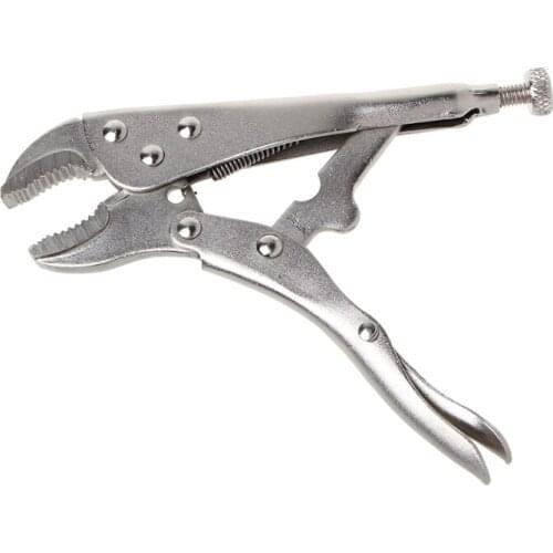 5 Inch Round Mouth Locking Pliers Strong and Tough Locking Pliers Ground Mouth Straight Jaw Lock Vise Grip Clamp Hand Tools