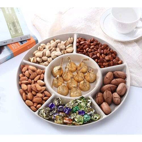 Wheat Straw Dry Fruit Plate Creative Melon Seeds Snack Storage Gift