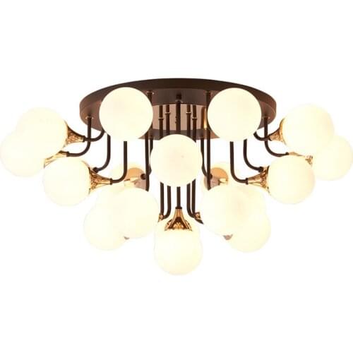 Luxury LED Ceiling chandelier Round Ball Glass Lamp Ceiling Light for dining room living room bedroom Modern Hotel Lights D78